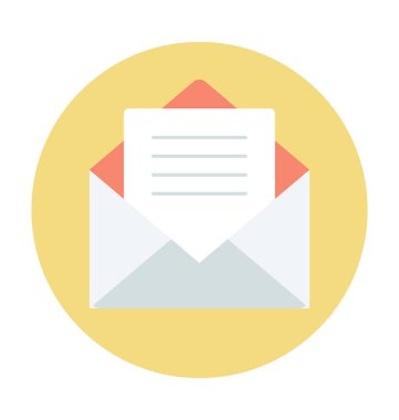 Zarf renkli vektör simgesi 