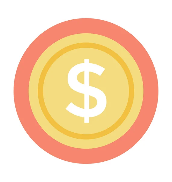 Znak Dolaru Barevné Vektorové Ikony — Stockový vektor