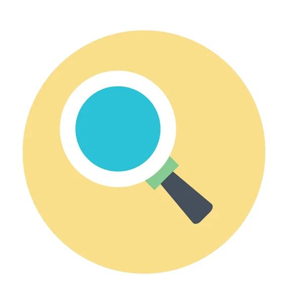 Magnifying Glass Colored Vector Icon — Stock Vector