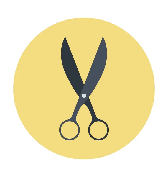 Scissor Gekleurde Vector Icon — Stockvector