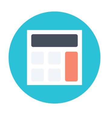 hesap makinesi renkli vektör simgesi 