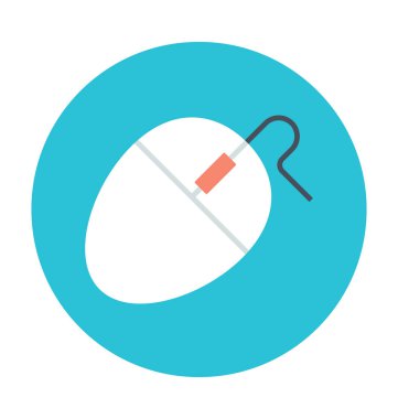 Bilgisayar fare renkli vektör simgesi 