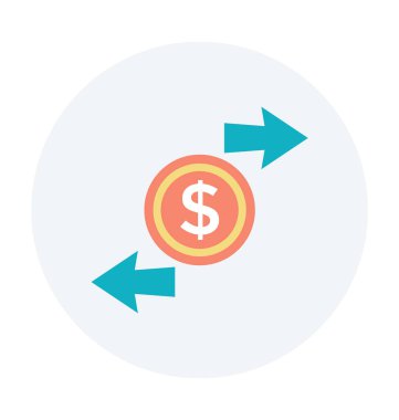 Doları bilgi-grafik renkli vektör simgesi 