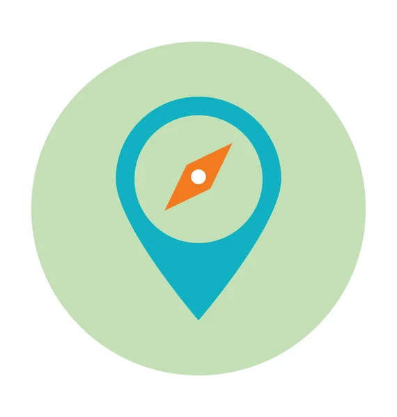 Gps Icono Vectorial Color — Vector de stock