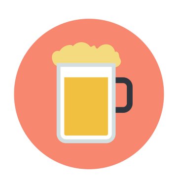Bira kupa renkli vektör simgesi