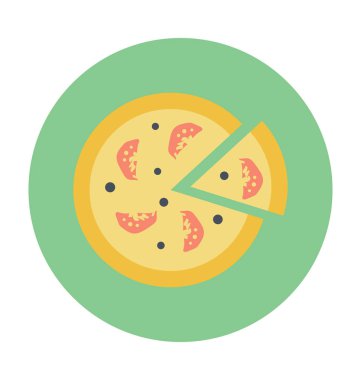 Pizza renkli vektör simgesi