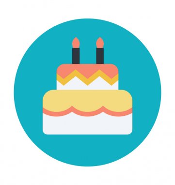 Pasta renkli vektör simgesi