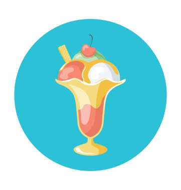 dondurma renkli vektör simgesi