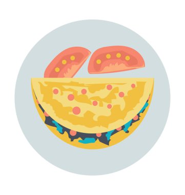 Taco renkli vektör simgesi