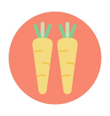 Havuç renkli vektör simgesi