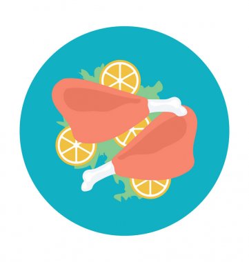 Bacak parçası renkli vektör simgesi