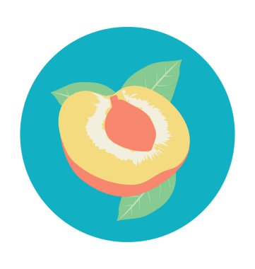 Şeftali renkli vektör simgesi