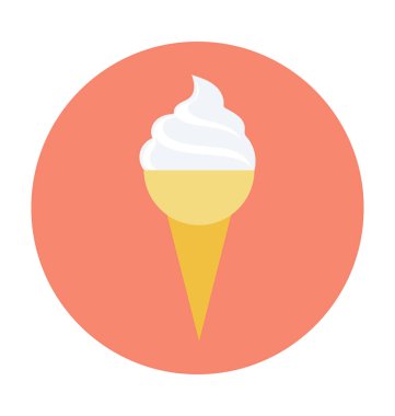 Buz koni renkli vektör simgesi