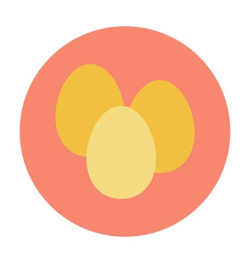 Yumurta tepsi renkli vektör simgesi