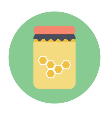 Bal kavanozu renkli vektör simgesi