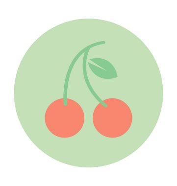 Kiraz renkli vektör simgesi