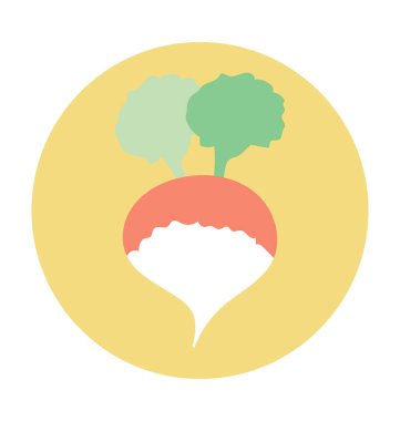 Şalgam renkli vektör simgesi