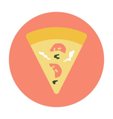 Pizza renkli vektör simgesi