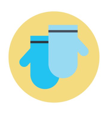 Mitten renkli vektör simgesi