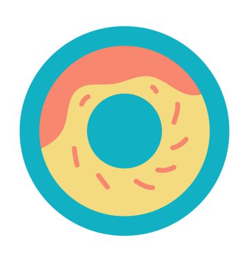 donut renkli vektör simgesi