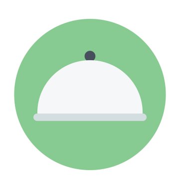 Tabağı renkli vektör simgesi