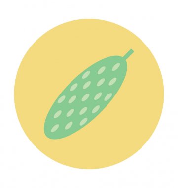 Bitter kabak renkli vektör simgesi