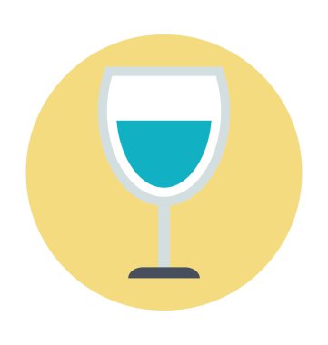 Şarap cam renkli vektör simgesi