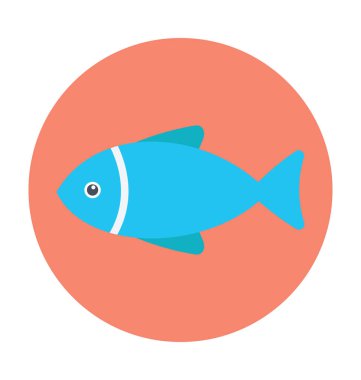 Balık renkli vektör simgesi