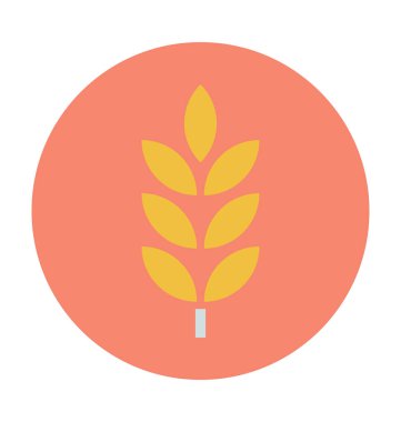 Buğday kulak renkli vektör simgesi