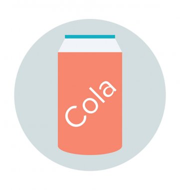 Cola teneke renkli vektör simgesi