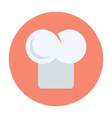 Chef şapka renkli vektör simgesi