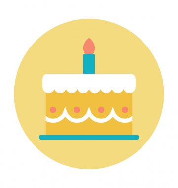 Pasta renkli vektör simgesi