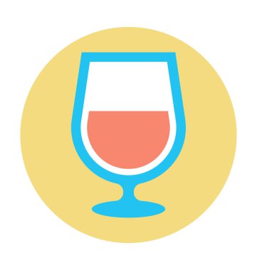 Şarap cam renkli vektör simgesi