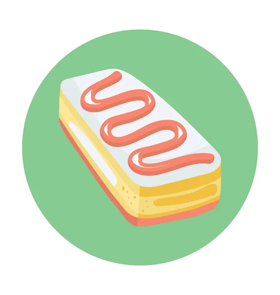 Postres Color Vector Icono — Vector de stock