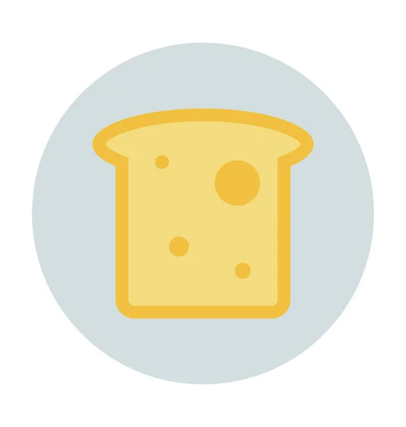 Toast Wektor Kolorowe Ikony — Wektor stockowy