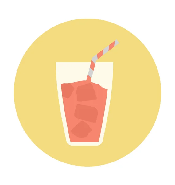 Lemonade Colored Vector Icon — Stock Vector