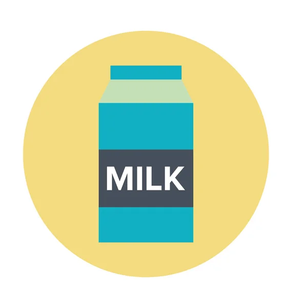 Mjölk Behållare Färgad Vektor Symbol — Stock vektor