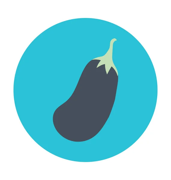 Brinjal Farbiges Vektorsymbol — Stockvektor