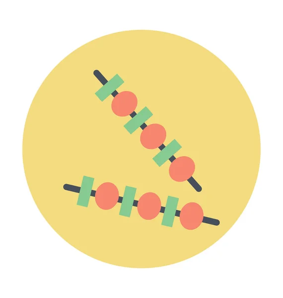 Icône Vectorielle Couleur Brochette — Image vectorielle