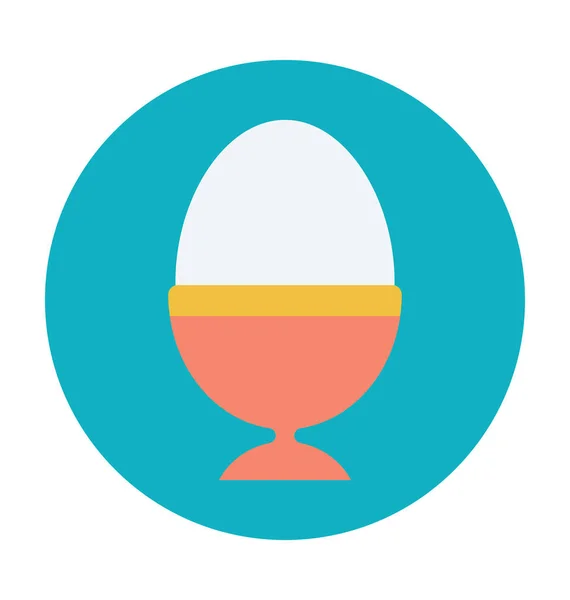 Egg Cup Gekleurde Vector Icon — Stockvector