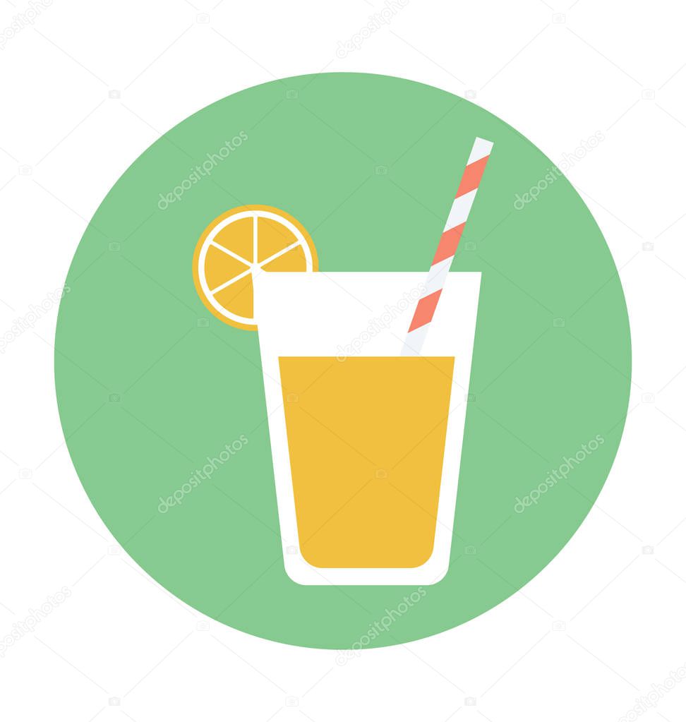 Lemonade Colored Vector Icon