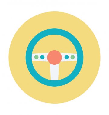 Direksiyon renkli vektör simgesi