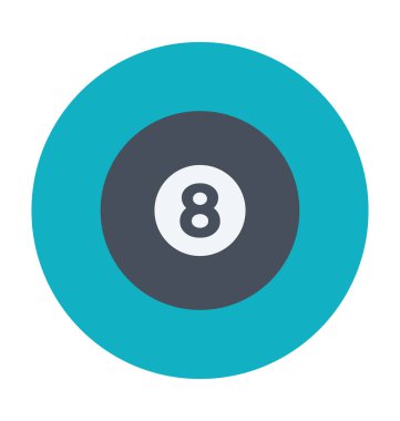 Bilardo topu renkli vektör simgesi
