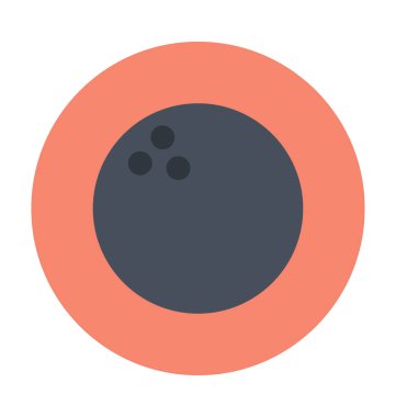 Bowling topu renkli vektör simgesi