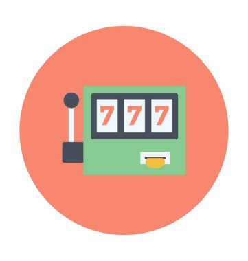 Slot makinesidir renkli vektör simgesi