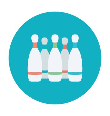 Pins renkli vektör simge Bovling