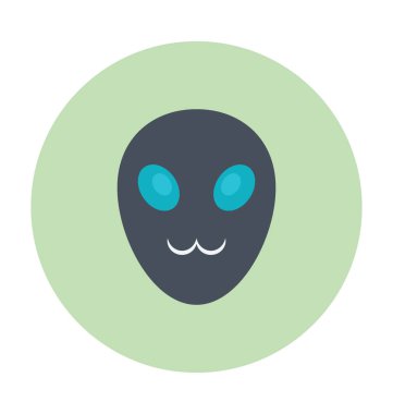 Hayalet maske renkli vektör simgesi