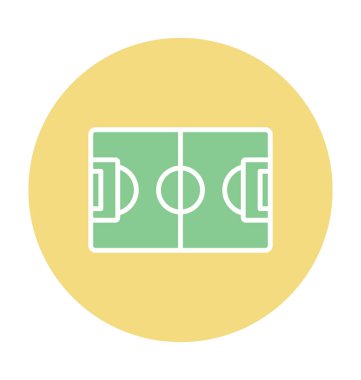 Futbol zemin renkli vektör simgesi