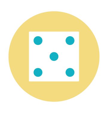 Zar renkli vektör simgesi