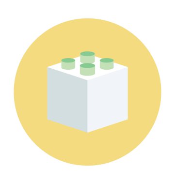 Lego blok renkli vektör simgesi